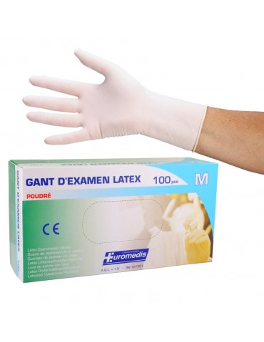 Gant d'examen latex poudré...